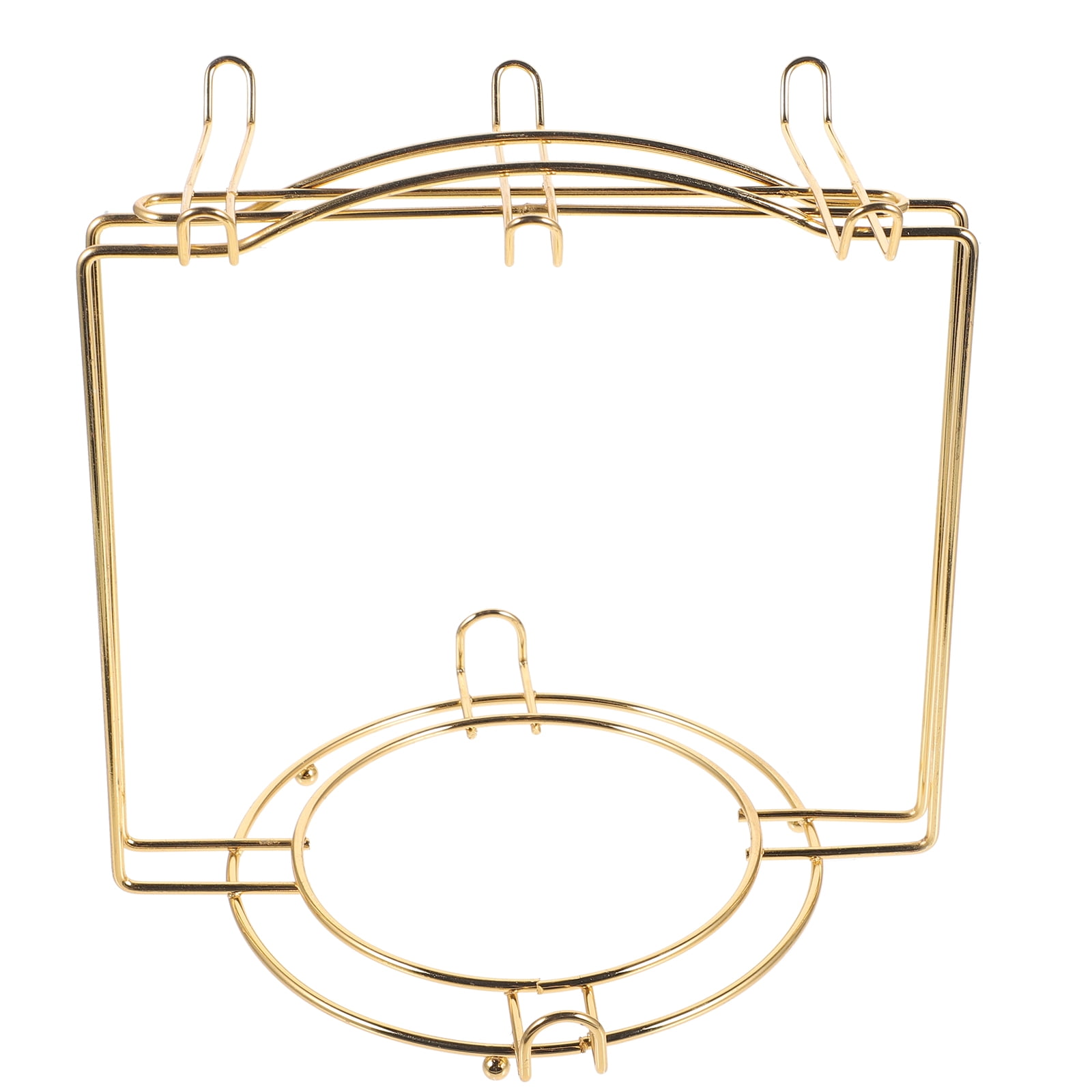 Heart Shaped Stainless Steel Cup Holder - 2 Cup & Saucer Stand, Gold Or Silver