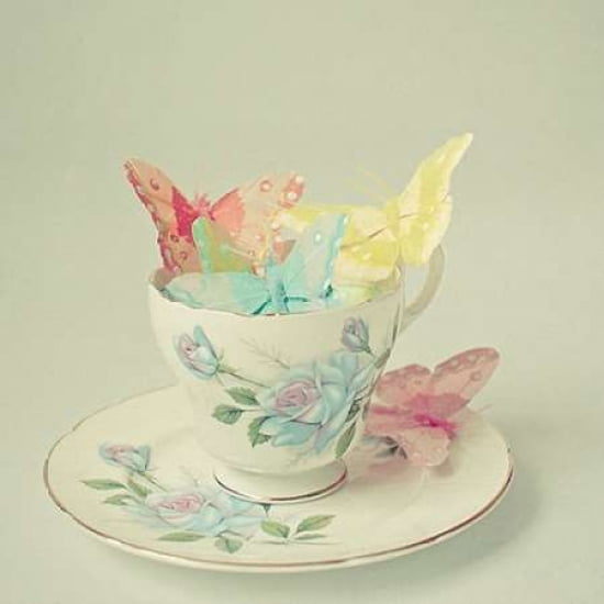 Cup of Butterflies Canvas Art - Cassia Beck (24 x 24)