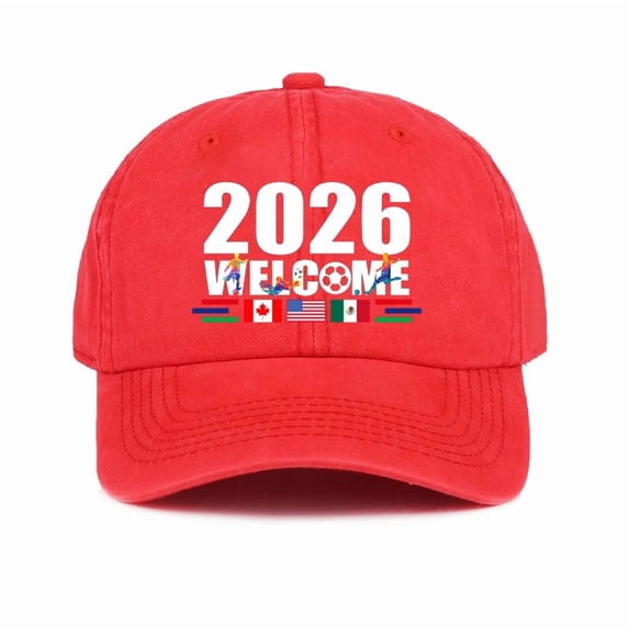 Cup26 Soccer Supporters Cap - Celebrate 2026 with USA, Canada, Mexico Design, Comfortable Lightweight Fit, Adjustable Buckle Closure, Perfect for Game Days and Outdoor Activities