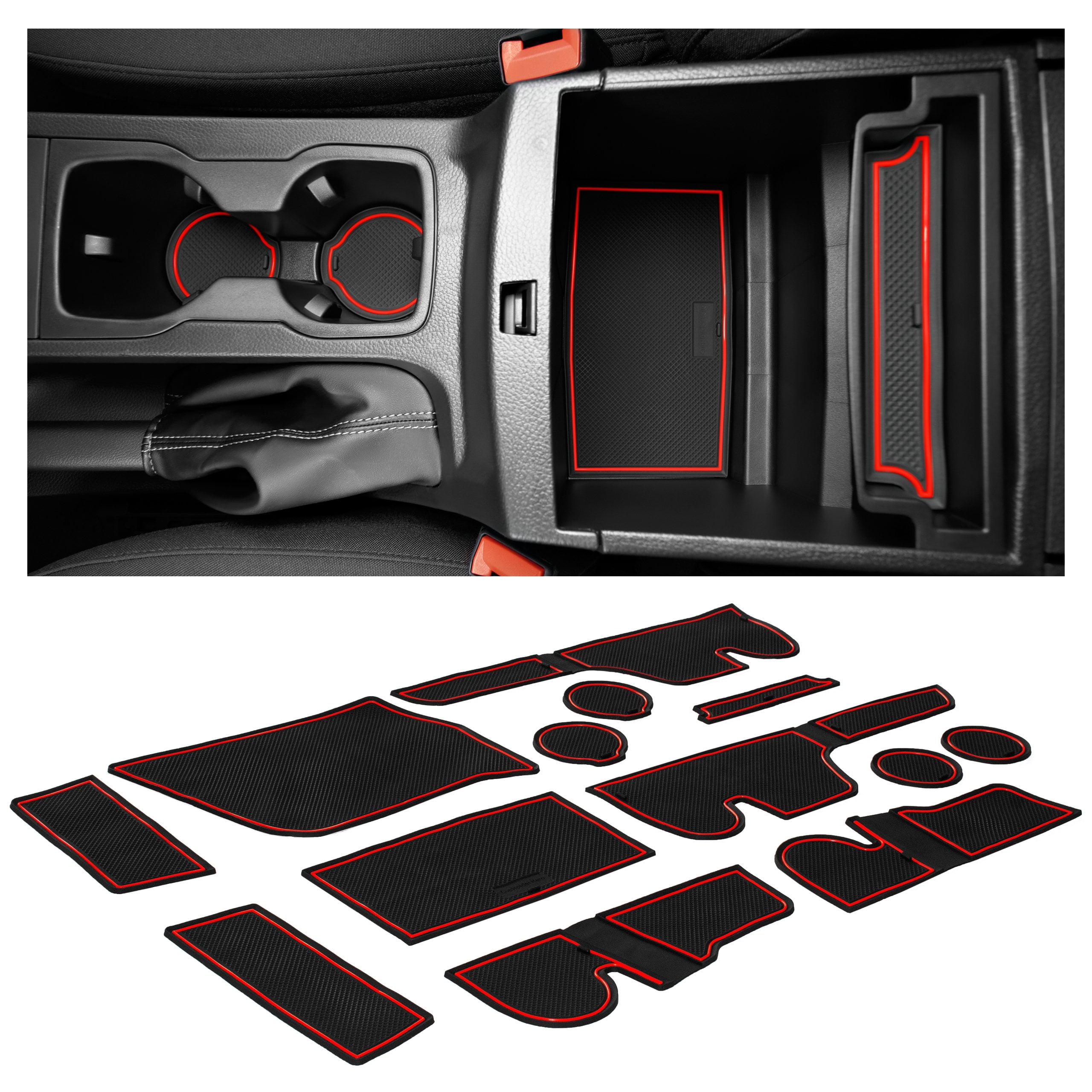 CupHolderHero for Ford Ranger Accessories 2019 2021 Custom Liner Accessories Premium Cup Holder Console and Door Pocket Inserts SuperCrew 5