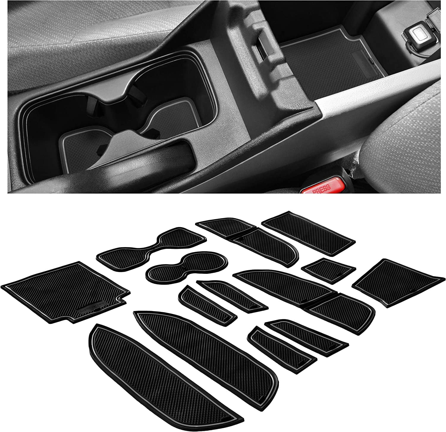 2X Car Cup Holder Insert Coaster Anti Slip Interior Accessories Cup Mats  Rubber