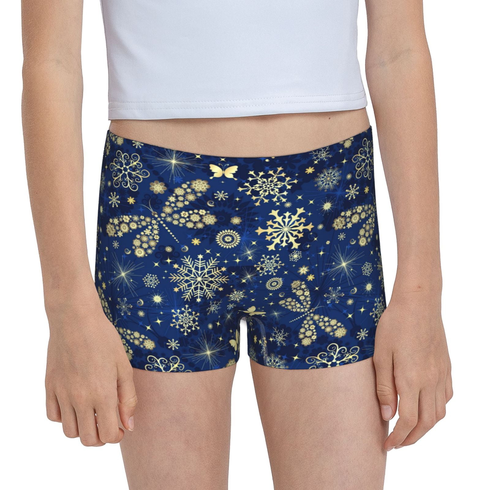Easygdp Dark Blue Christmas Girls Hipster Cotton Underwear Little Girls