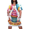 thumbnail image 1 of Cupcake, Balloons, Happy Birthday Loose Pocket Dress Dresses Summer Summer Dresses for Women, 1 of 9