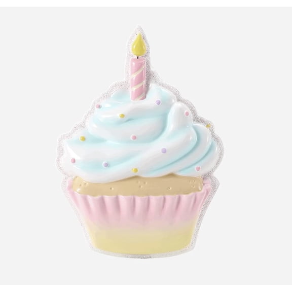 Cupcake Birthday Personalized Christmas Ornament-Happy Birthday Hanging Decoration-Baby's 1st Birthday, Christmas Keepsake DO-IT-YOURSELF