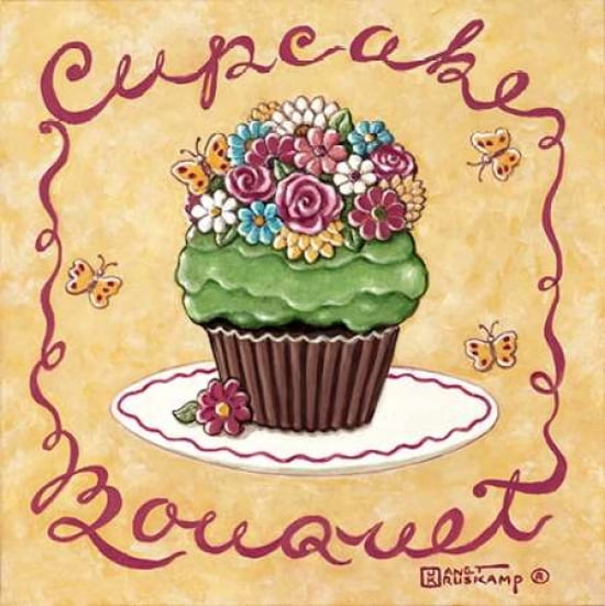 Cupcake Bouquet Canvas Art - Janet Kruskamp (24 x 24)