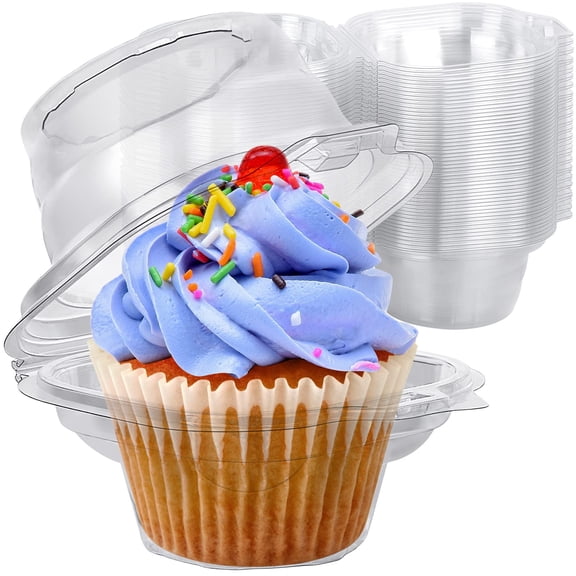 Cupcake Boxes Round 24 Cubic Inches 50 Count