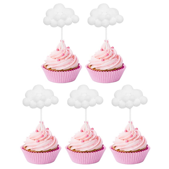 Cupcake Cake Topper Picks Pick Cloud Party Clouds Kids Baby Shower Birthday Funny Topper Yarnball Decoration Dessert