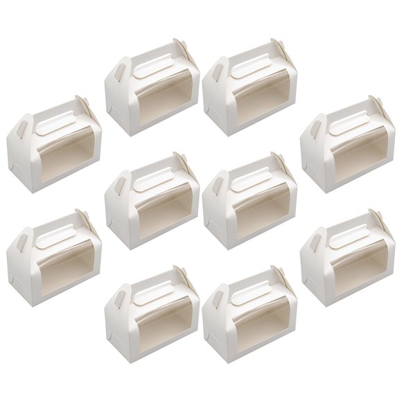 MERRYHAPY White Bread Storage Boxes with Clear Window, PVC Material, Multipurpose Food Containers for Kitchen Organization