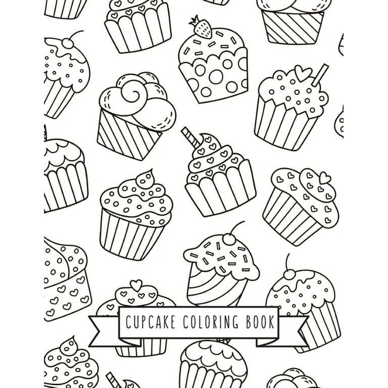 Cupcake Coloring Book for Kids Digital Download / Children