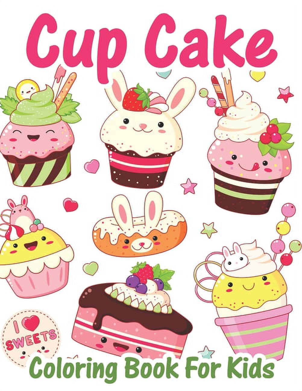 Recipe Book : Sweet Cute Cupcake and Stars Cooking Print Gift - Blank Recipe  Book for Boys, Girls, and Kids 