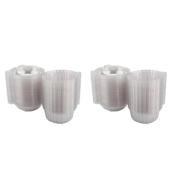 Cupcake Containers (Muffin Transport Box, Bakery Storage Box), Individual Cupcake Containers with Connected Dome Lid, Stackable Cupcake Holders for Baking, Baking Storage, Dessert Holder