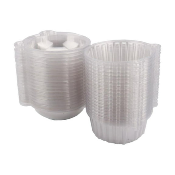 Cupcake Containers (Muffin Transport Box, Bakery Storage Box), Individual Stackable Cupcake Containers, Airtight Deep Dome Lid Single Cupcake Boxes, Muffin Carrier, Baking Storage, Dessert Holder