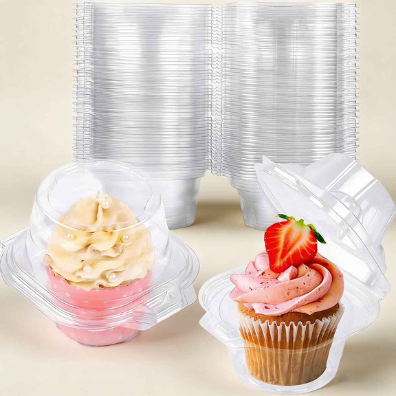 Cupcake Containers Plastic Cupcake Boxes Cupcake Holders Stackable Deep Dome Cupcake Carrier
