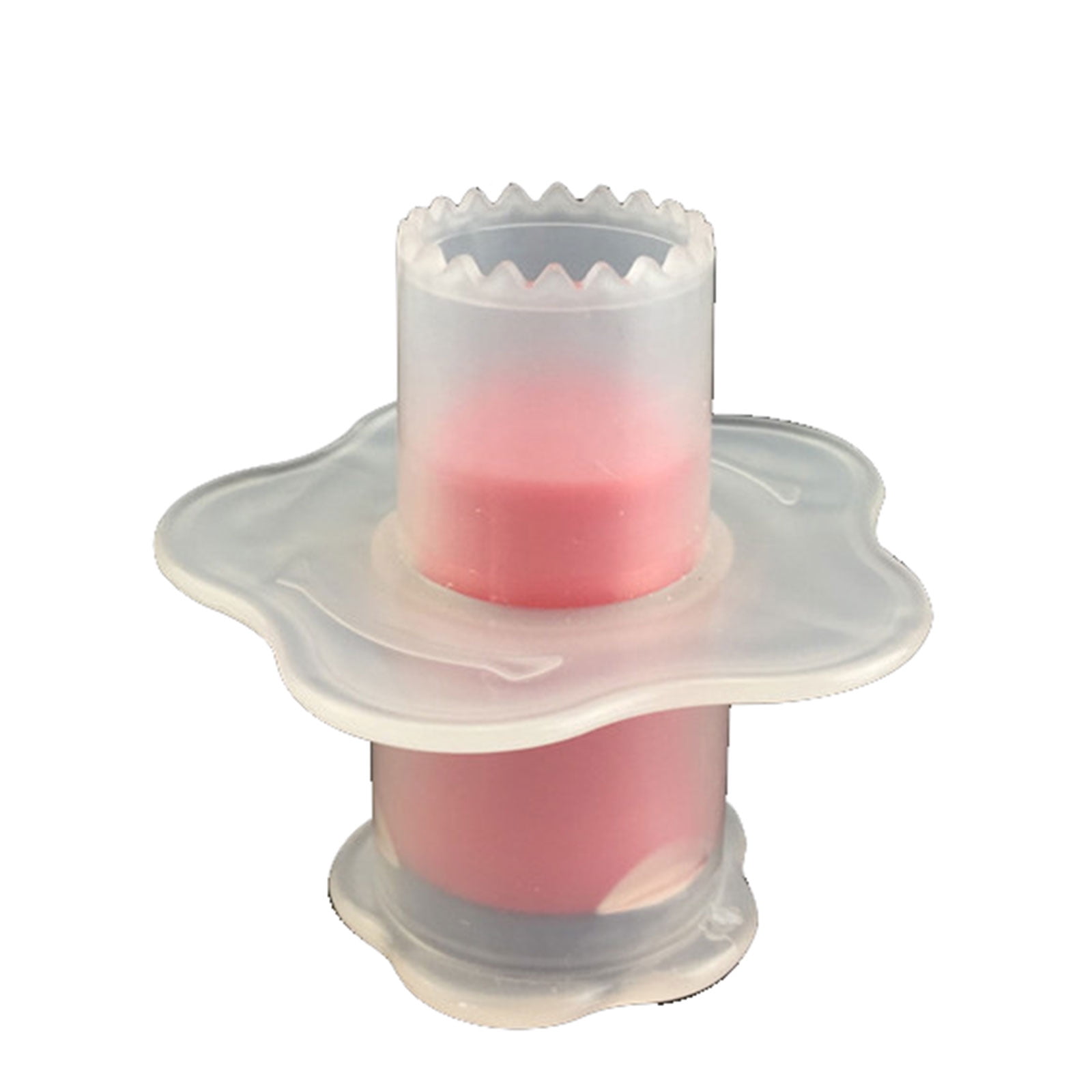 6-Piece Button-Shaped Fondant Drying Cups / Molds - White Plastic, 3 Sizes For Sugar Flowers & Cake Decorating
