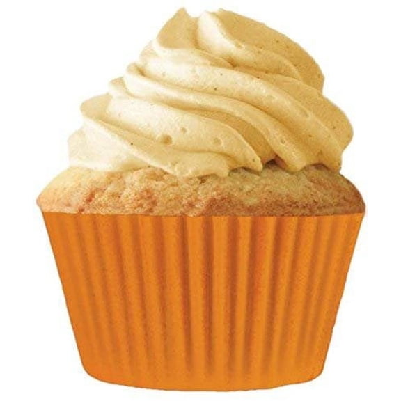 Cupcake Creations 2" BAKING CUPS Orange 32 Pack No Muffin Pan Need Eco Friendly
