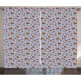 thumbnail image 1 of Ambesonne Cupcake Curtains 2 Panel Set, Valentines Day Theme Cakes, 108" x 108", Multicolor, 1 of 3