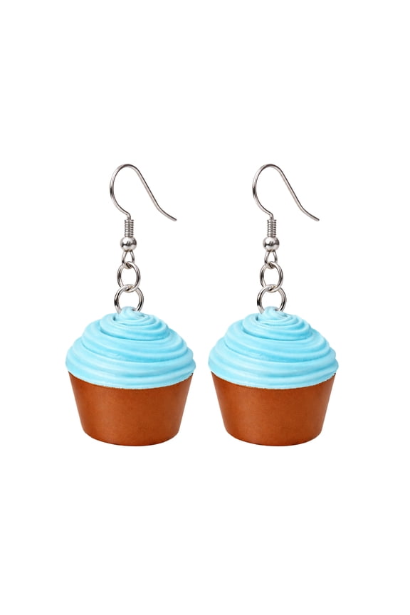 Cupcake Dangle Earrings Dessert Jewelry Bakery Sweet Treat Earrings Handmade Food Design