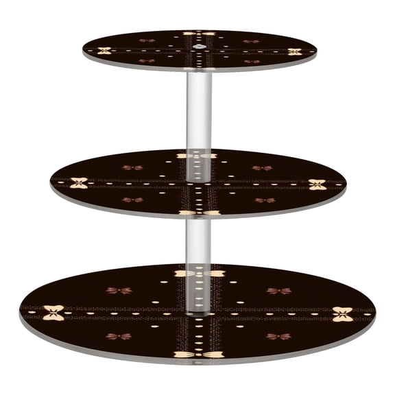 Cupcake Dessert Display Holder Tower Decorations For Party Wedding Birthday Anniversary A Cross-shaped Lace Pattern