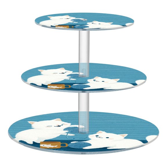 Cupcake Dessert Display Holder Tower Decorations For Party Wedding Birthday Anniversary Cats Are Playing