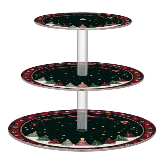 Cupcake Dessert Display Holder Tower Decorations For Party Wedding Birthday Anniversary Christmas Circular Pattern
