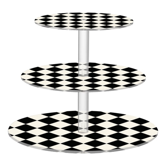 Cupcake Dessert Display Holder Tower Decorations For Party Wedding Birthday Anniversary Classic Black and White