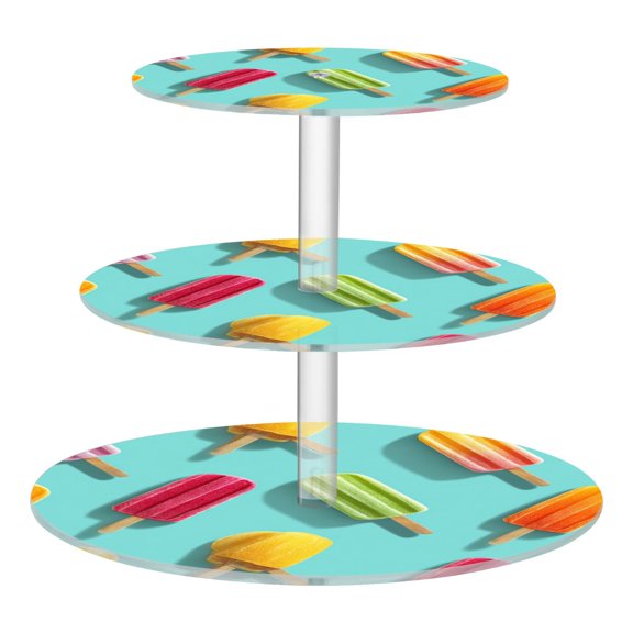 Cupcake Dessert Display Holder Tower Decorations For Party Wedding Birthday Anniversary Colorful Summer Ice