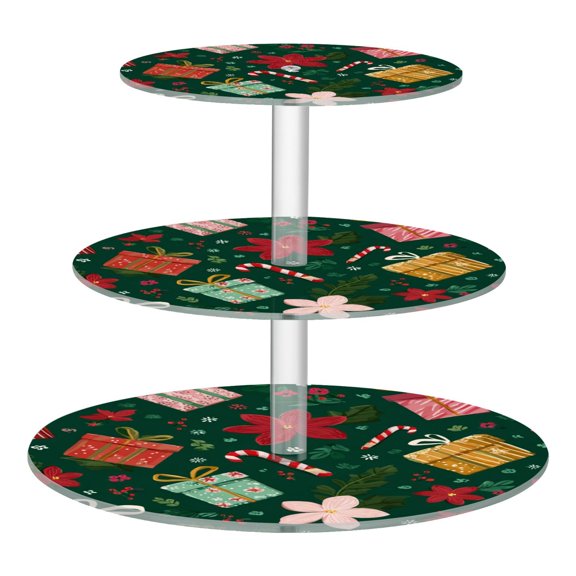 Cupcake Dessert Display Holder Tower Decorations For Party Wedding Birthday Anniversary Fancy Christmas Patterns