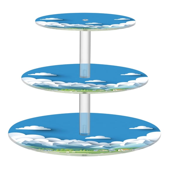 Cupcake Dessert Display Holder Tower Decorations For Party Wedding Birthday Anniversary Flat Vector Illustration