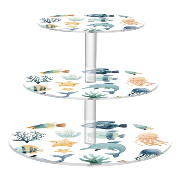 Cupcake Dessert Display Holder Tower Decorations For Party Wedding Birthday Anniversary Hand-drawn Elements