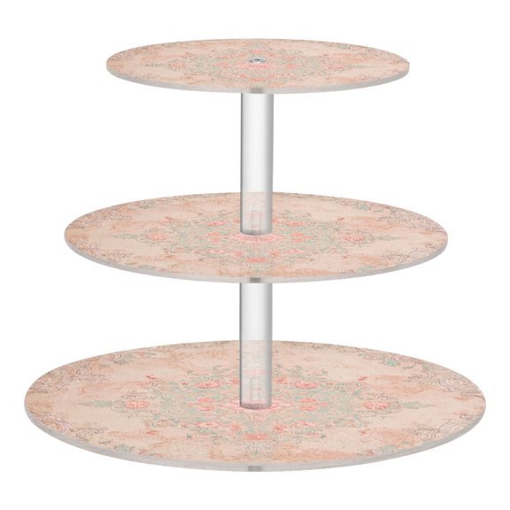 Cupcake Dessert Display Holder Tower Decorations For Party Wedding Birthday Anniversary Intricate Border Design