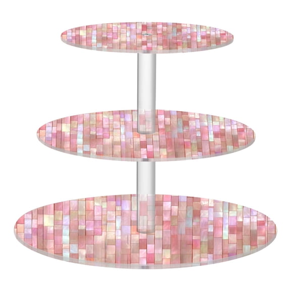 Cupcake Dessert Display Holder Tower Decorations For Party Wedding Birthday Anniversary Iridescent Glass