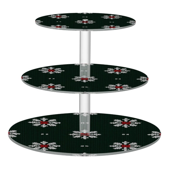 Cupcake Dessert Display Holder Tower Decorations For Party Wedding Birthday Anniversary Knitted Texture Pattern