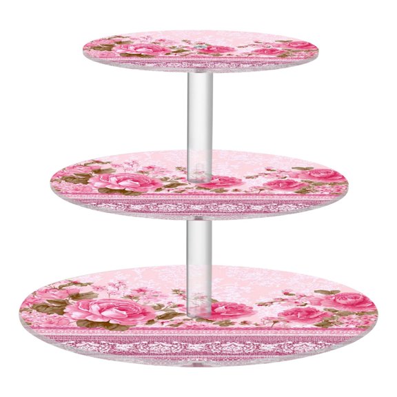 Cupcake Dessert Display Holder Tower Decorations For Party Wedding Birthday Anniversary Lace Pattern