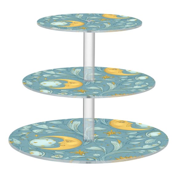 Cupcake Dessert Display Holder Tower Decorations For Party Wedding Birthday Anniversary Moons and Stars