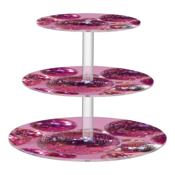 Cupcake Dessert Display Holder Tower Decorations For Party Wedding Birthday Anniversary Number Of Disco Balls