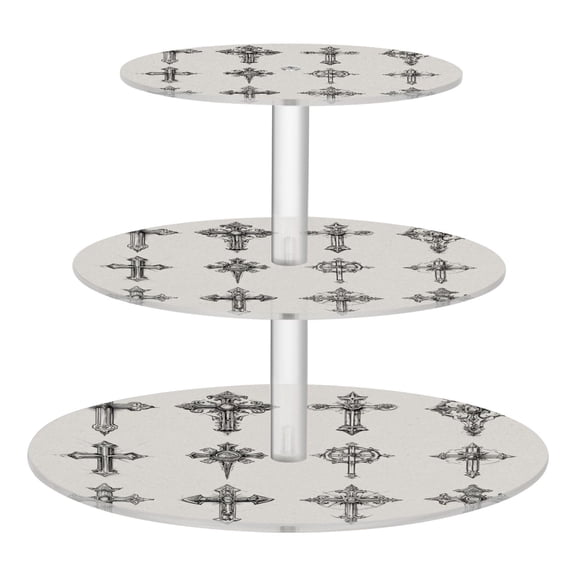 Cupcake Dessert Display Holder Tower Decorations For Party Wedding Birthday Anniversary Ornate Crosses