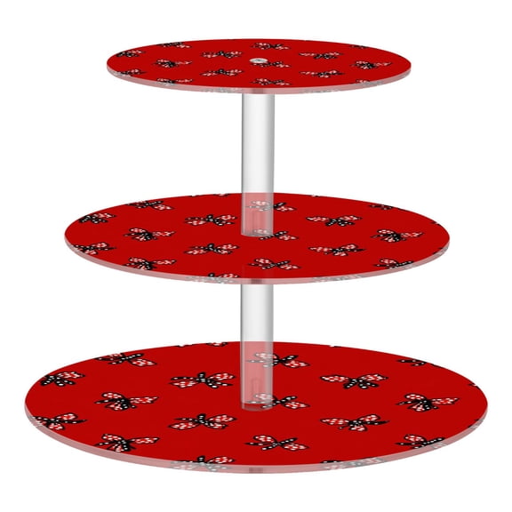 Cupcake Dessert Display Holder Tower Decorations For Party Wedding Birthday Anniversary Pattern Of Small Bows
