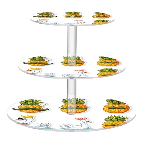 Cupcake Dessert Display Holder Tower Decorations For Party Wedding Birthday Anniversary Pineapple and Swan