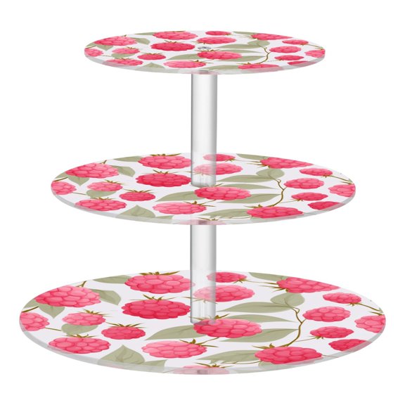 Cupcake Dessert Display Holder Tower Decorations For Party Wedding Birthday Anniversary Raspberry Pattern