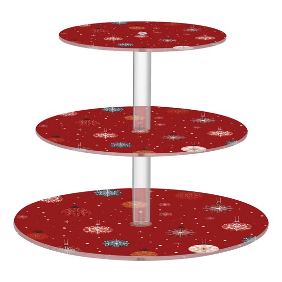 Cupcake Dessert Display Holder Tower Decorations For Party Wedding Birthday Anniversary Simple Christmas Pattern