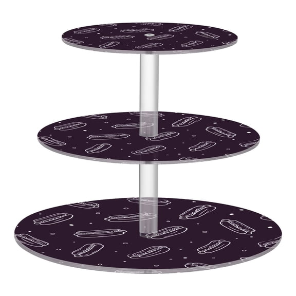 Cupcake Dessert Display Holder Tower Decorations For Party Wedding Birthday Anniversary Simple Line Art Hot Dogs