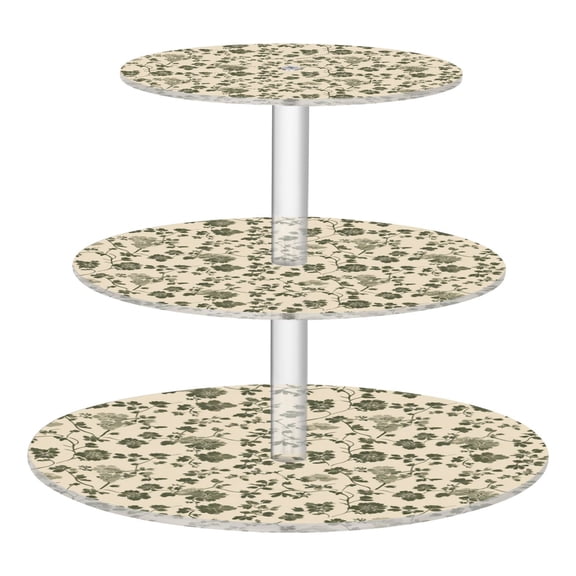 Cupcake Dessert Display Holder Tower Decorations For Party Wedding Birthday Anniversary Small Olive Green Flower