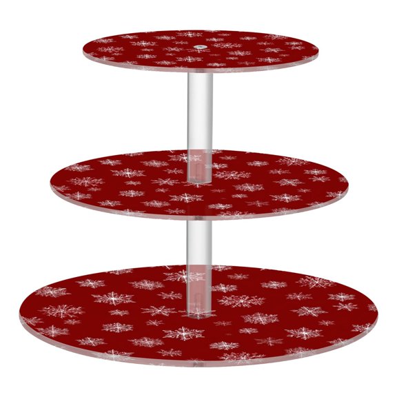 Cupcake Dessert Display Holder Tower Decorations For Party Wedding Birthday Anniversary Snowflake Pattern