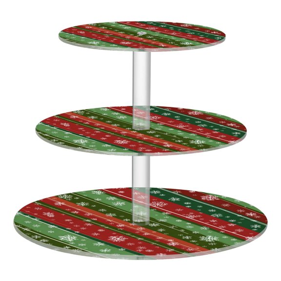 Cupcake Dessert Display Holder Tower Decorations For Party Wedding Birthday Anniversary Snowflakes Stripes