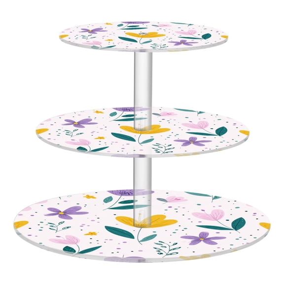 Cupcake Dessert Display Holder Tower Decorations For Party Wedding Birthday Anniversary Spring Flowers Simple