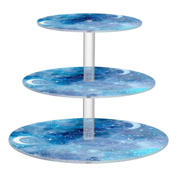 Cupcake Dessert Display Holder Tower Decorations For Party Wedding Birthday Anniversary Starry Sky