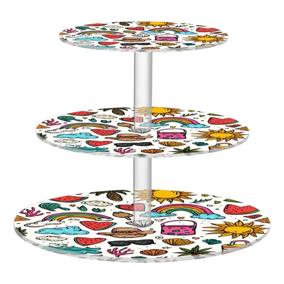 Cupcake Dessert Display Holder Tower Decorations For Party Wedding Birthday Anniversary Summer Elements Sticker