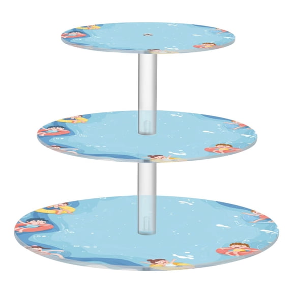 Cupcake Dessert Display Holder Tower Decorations For Party Wedding Birthday Anniversary Summer Pool