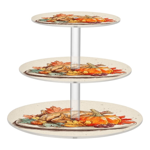 Cupcake Dessert Display Holder Tower Decorations For Party Wedding Birthday Anniversary Turkey Pumpkin