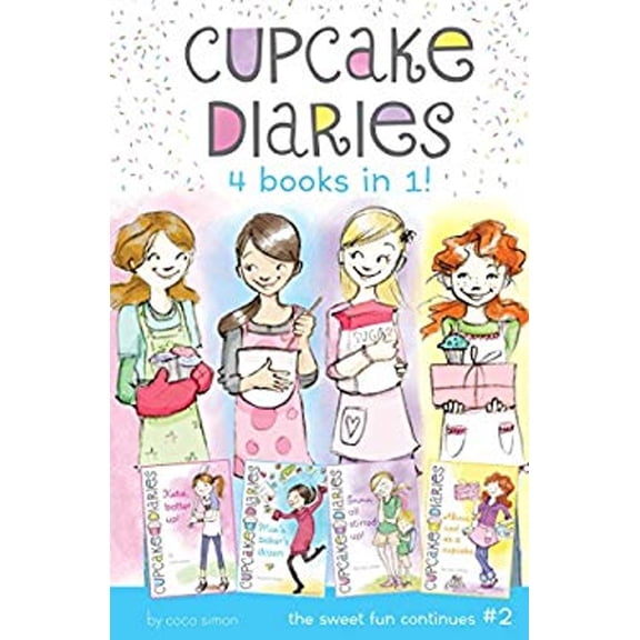Pre-Owned Cupcake Diaries 4 Books in 1! #2: Katie, Batter Up!; Mia's Baker's Dozen; Emma All Stirred Up!; Alexis Cool as a Cupcake (Hardcover) 148146020X 9781481460200